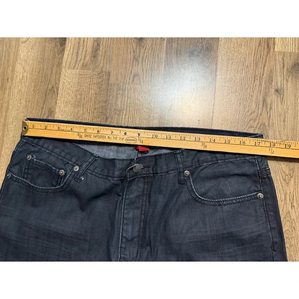 Alfani Jeans Mens 36x30 Black Adult Slim Straight Cotton Casual Excellent